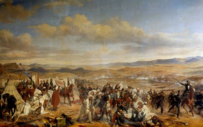 انتصار Isly الذي انتصره Marechal Bugeaud على القوات المغربية لسيدي محمد عبد الرحمن نجل السلطان في 14/8/1844 التفاصيل. لوحة هوراس فيرنيه (1789-1863) القرن التاسع عشر بواسطة إميل جان هوراس فيرنيه