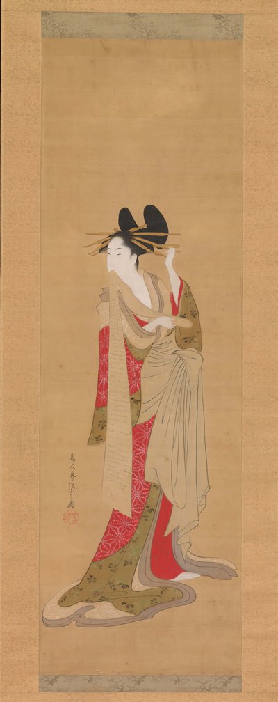 المحظية برسالة في فمها ، 1756-1815. بواسطة Hosoda eisi