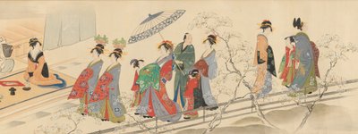 ثلاثة آلهة من حسن الحظ يزورون يوشيوارا ... ، أوائل القرن التاسع عشر. بواسطة Hosoda eisi