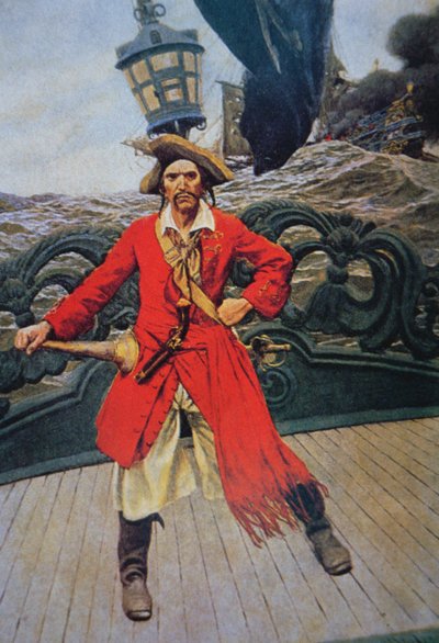 A Pirate Chief (colour litho) بواسطة هوارد (بعد) بايل
