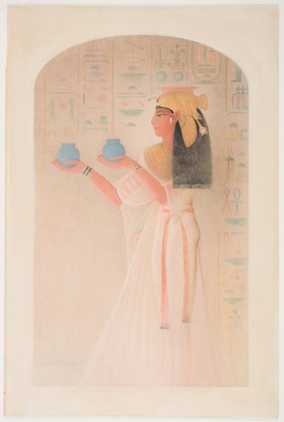 Queen Nefertari offering Two Pots بواسطة هوارد كارتر