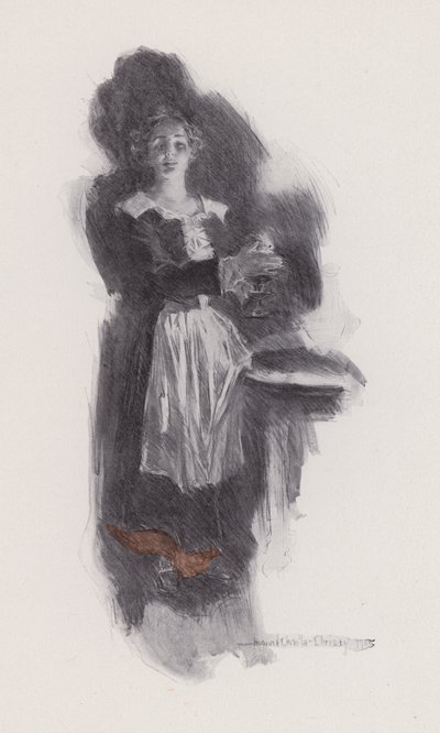 رسم إيضاحي لإيفانجلين ، قصة أركادي ، بقلم هنري وادزورث لونجفيلو (ليتو) بواسطة هوارد تشاندلر (بعد) كريستي