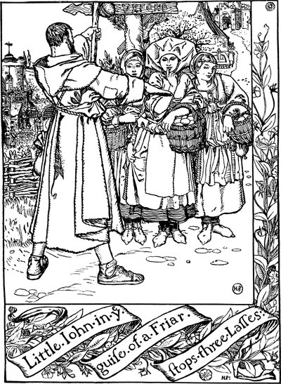 رسم توضيحي من كتاب The Merry Adventures of Robin Hood ، بقلم هوارد بايل ، 1883. بواسطة هوارد بايل