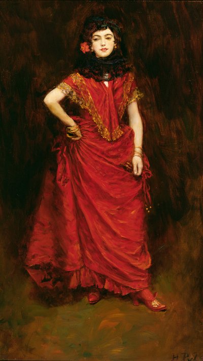 الراقصة ، من "لولا" بقلم بيرسيفال جيبون (1879-1926) ، نُشرت في مجلة هاربر الشهرية ، يناير 1909 (زيت على قماش) بواسطة هوارد بايل