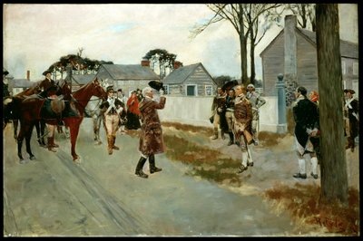 لقاء جرين وجيتس في شارلوت ، نورث كارولاينا ، من "قصة الثورة" لهنري كابوت لودج (1850-1924) (زيت على قماش) بواسطة هوارد بايل