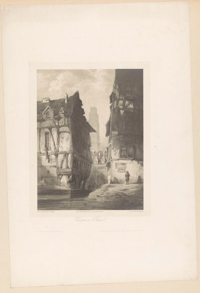 منظر للمنازل وكاتدرائية في روان جائزة Vue à Rouen (العنوان على الكائن) شظايا من مناظر طبيعية (عنوان المسلسل) Fragments de paysages (عنوان المسلسل) بواسطة هنري جنين