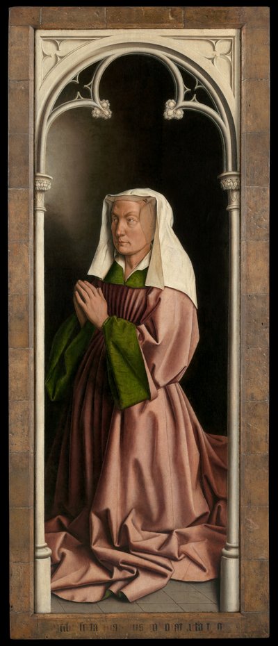 صورة شخصية ليسبيت بورلوت ، لوحة من الجزء الخارجي لـ Ghent Altarpiece بواسطة Hubert & Jan van (1390 1441) Eyck