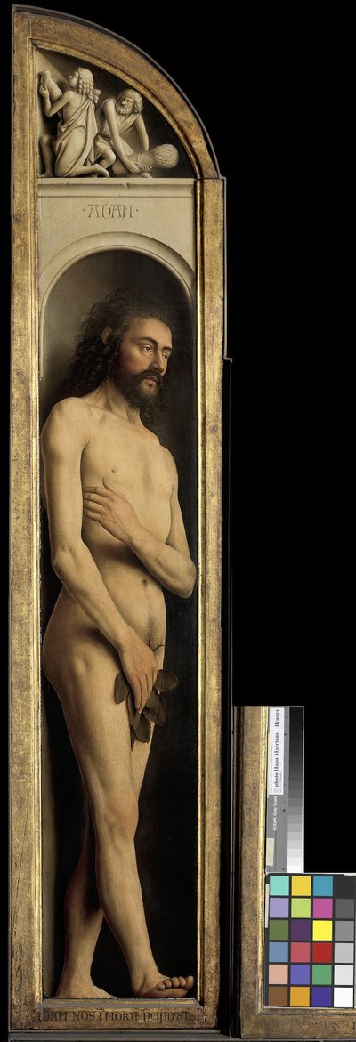 آدم ، تفاصيل من الجناح الأيسر لمذبح غينت بواسطة Hubert & Jan van (1390 1441) Eyck