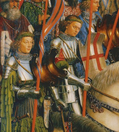 تفاصيل فرسان المسيح ، من الجانب الأيسر لمذبح غينت بواسطة Hubert & Jan van (1390 1441) Eyck