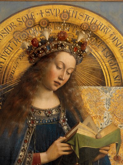 تفاصيل مريم العذراء ، من مذبح غينت بواسطة Hubert & Jan van (1390 1441) Eyck