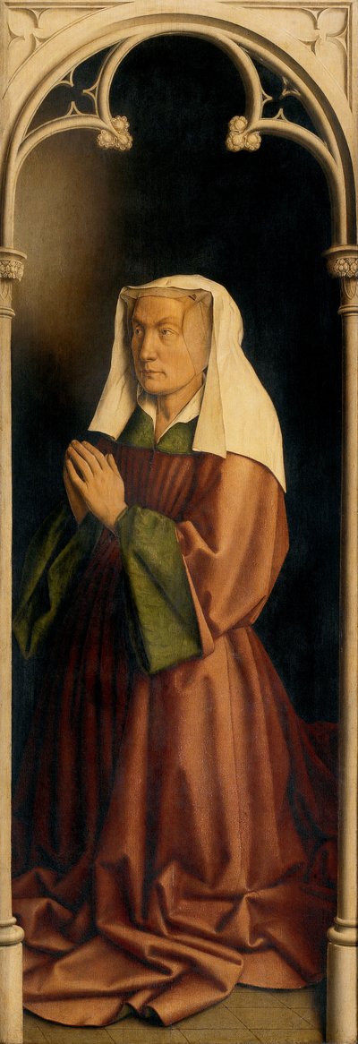 صورة شخصية ليسبيت بورلوت ، لوحة من الجزء الخارجي لـ Ghent Altarpiece بواسطة Hubert & Jan van (1390 1441) Eyck