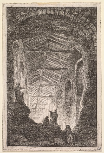أمسيات في روما: المعرض العتيق ، 1763-1764. بواسطة هوبير روبرت