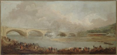 Le décintrement du pont de Neuilly, le 22 septembre 1772, بين عامي 1772 و1775 (زيت) بواسطة هوبير روبرت