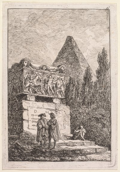 أمسيات روما: التابوت ، 1763-1764. بواسطة هوبير روبرت