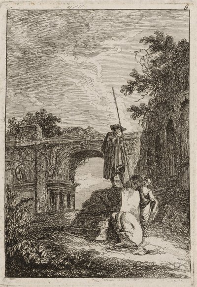اللوحة الثامنة من أمسيات روما ، 1763-1764 بواسطة هوبير روبرت