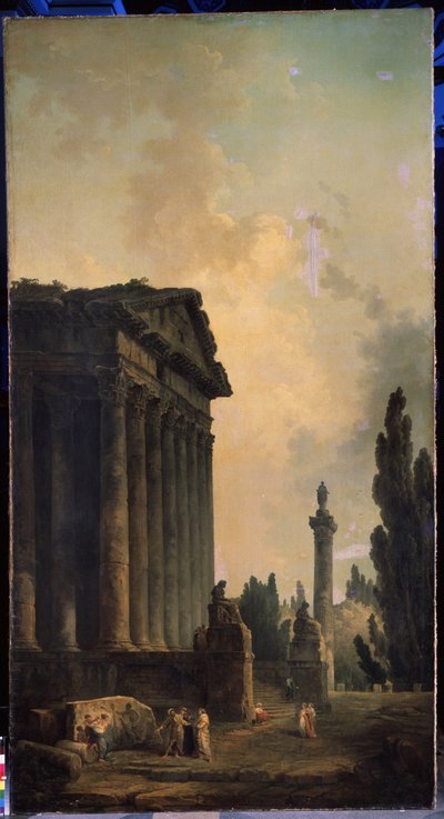 أثار. لوحة لهوبير روبرت (1733-1808) ، زيت على قماش بواسطة هوبير روبرت