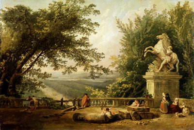 تيراس روين في حديقة ، c1780. بواسطة هوبير روبرت