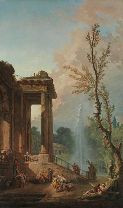 رواق قصر ريفي ، 1773. بواسطة هوبير روبرت