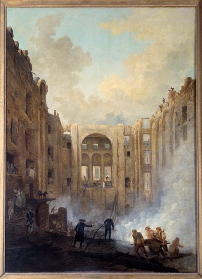 حريق الأوبرا في القصر الملكي (باريس). اللوحة التي رسمها هوبرت روبرت (1733-1808) بواسطة هوبير روبرت