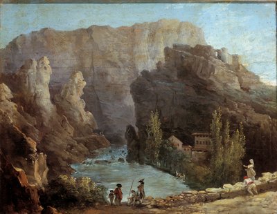 View of the fountain Vaucluse Painting by Hubert Robert (1733-1805) 18th century Avignon, Musee Calvet. بواسطة هوبير روبرت