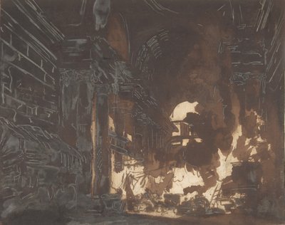 الغسالات في معرض مدمر ، كاليفورنيا. 1760. بواسطة هوبير روبرت