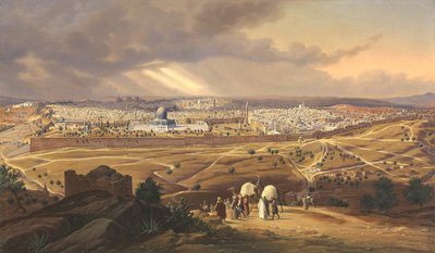 منظر القدس ، 1847 بواسطة Hubert Sattler