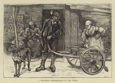 تاجر جبن الجبل في التيرول بواسطة Hubert von Herkomer