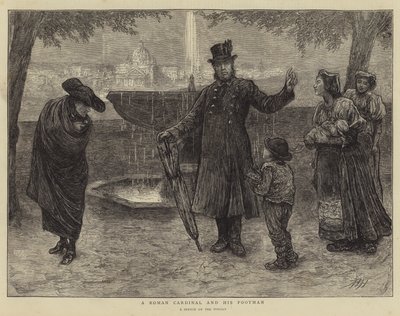 الكاردينال الروماني ورجله بواسطة Hubert von Herkomer