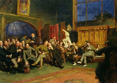 أمسية في الأستوديو مع طلابي 1886 بواسطة Hubert von Herkomer