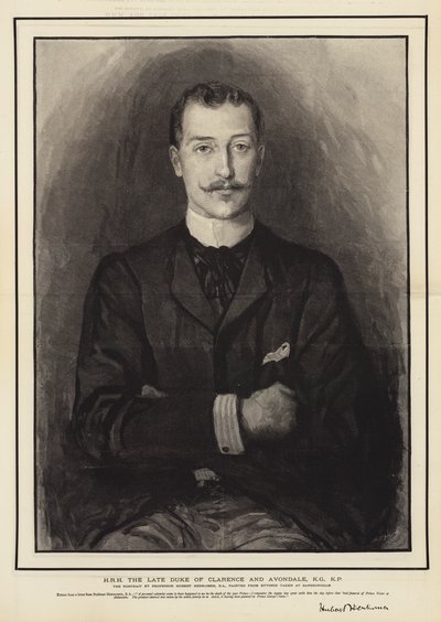 صاحب السمو الملكي دوق كلارنس وأفونديل الراحل ، KG ، KP بواسطة Hubert von Herkomer