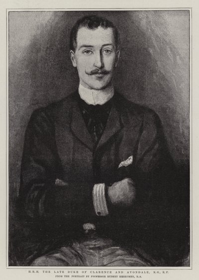 صاحب السمو الملكي دوق كلارنس وأفونديل الراحل ، KG ، KP بواسطة Hubert von Herkomer