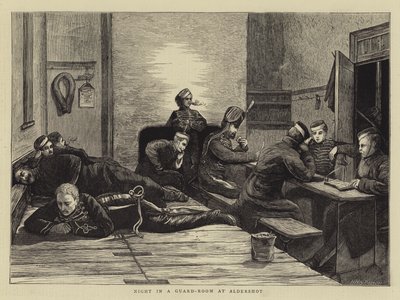 ليلة في غرفة حارس في ألدرشوت بواسطة Hubert von Herkomer