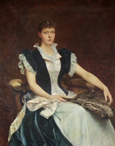 صورة للسيدة والتر درهام بواسطة Hubert von Herkomer