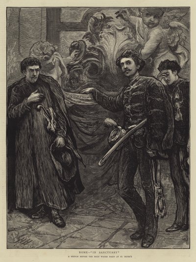 روما ، في الملجأ بواسطة Hubert von Herkomer