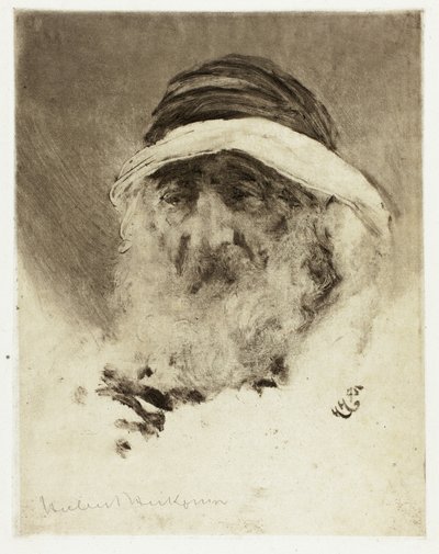 دراسة رأس عربي بواسطة Hubert von Herkomer