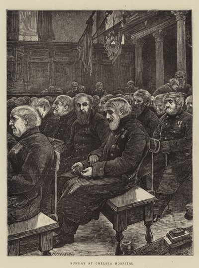 الأحد في مستشفى تشيلسي بواسطة Hubert von Herkomer