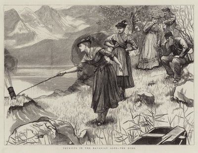 السياح في جبال الألب البافارية ، الصدى بواسطة Hubert von Herkomer