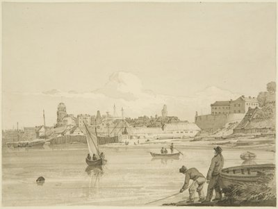 جزء من المرفأ العائم بين Ropewalk و Canon &39;s Marsh ، يُظهر سانت ماري ريدكليف والجزء الخلفي من New Gaol ، 1822 بواسطة هيو أونيل