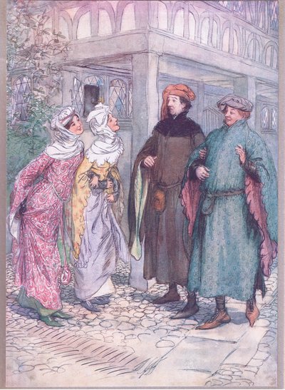 كيف الآن ، فرانك الحلو! لماذا انت حزين؟ رسم توضيحي من The Merry Wives of Windsor، 1910 بواسطة هيو طومسون