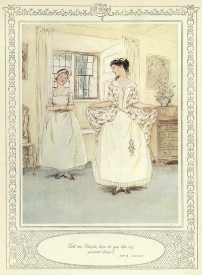 رسم توضيحي لـ Goldsmith&39;s She Stoops to Conquer بواسطة هيو طومسون