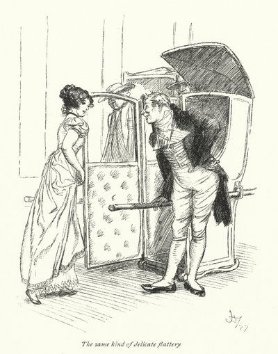 رسم توضيحي لـ Northanger Abbey بواسطة Jane Austen (litho) بواسطة هيو طومسون