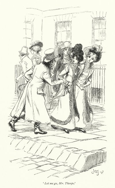 رسم توضيحي لـ Northanger Abbey بواسطة Jane Austen (litho) بواسطة هيو طومسون