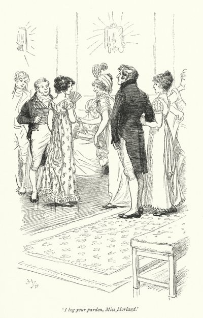 رسم توضيحي لـ Northanger Abbey بواسطة Jane Austen (litho) بواسطة هيو طومسون