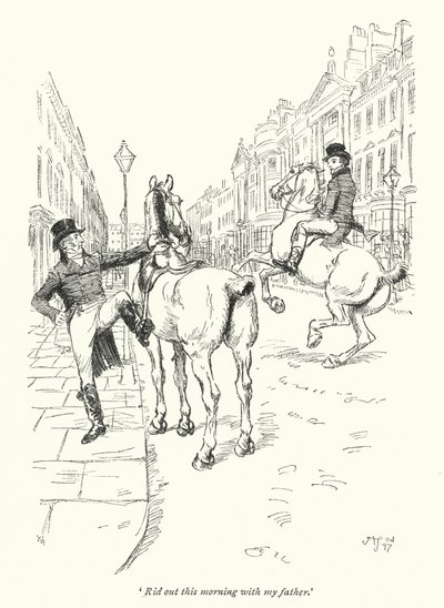 رسم توضيحي لـ Northanger Abbey بواسطة Jane Austen (litho) بواسطة هيو طومسون