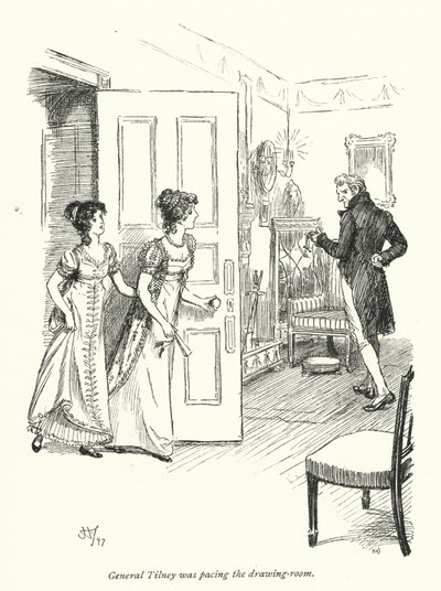 رسم توضيحي لـ Northanger Abbey بواسطة Jane Austen (litho) بواسطة هيو طومسون