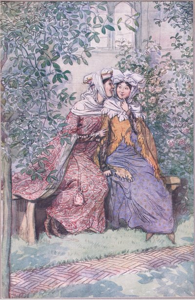 دعونا نتشاور معًا ضد هذا الفارس الدهني ، التوضيح من Merry Wives of Windsor ، 1910 بواسطة هيو طومسون