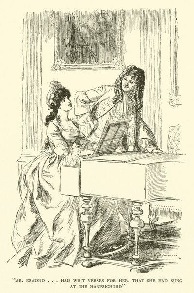 السيد إزموند ... كان لديه آيات مكتوبة لها ، وأنها قد سونغت في Harpsichord (نقش) بواسطة هيو طومسون