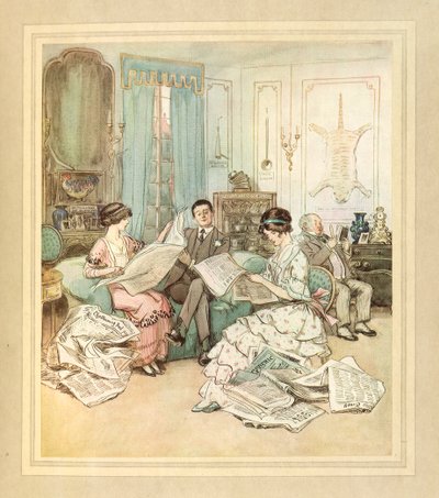 قراءة الصحف من كتاب "The Admirable Crichton" بقلم جي إم باري بواسطة هيو طومسون