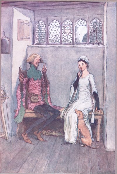 كتاب الألغاز ، رسم توضيحي من "زوجات وندسور المرحات" بواسطة هيو طومسون