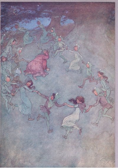 ثم دعهم جميعًا يحيطون به ، التوضيح من The Merry Wives of Windsor ، 1910 بواسطة هيو طومسون